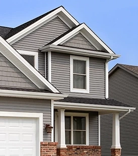 Front side of a newly built house